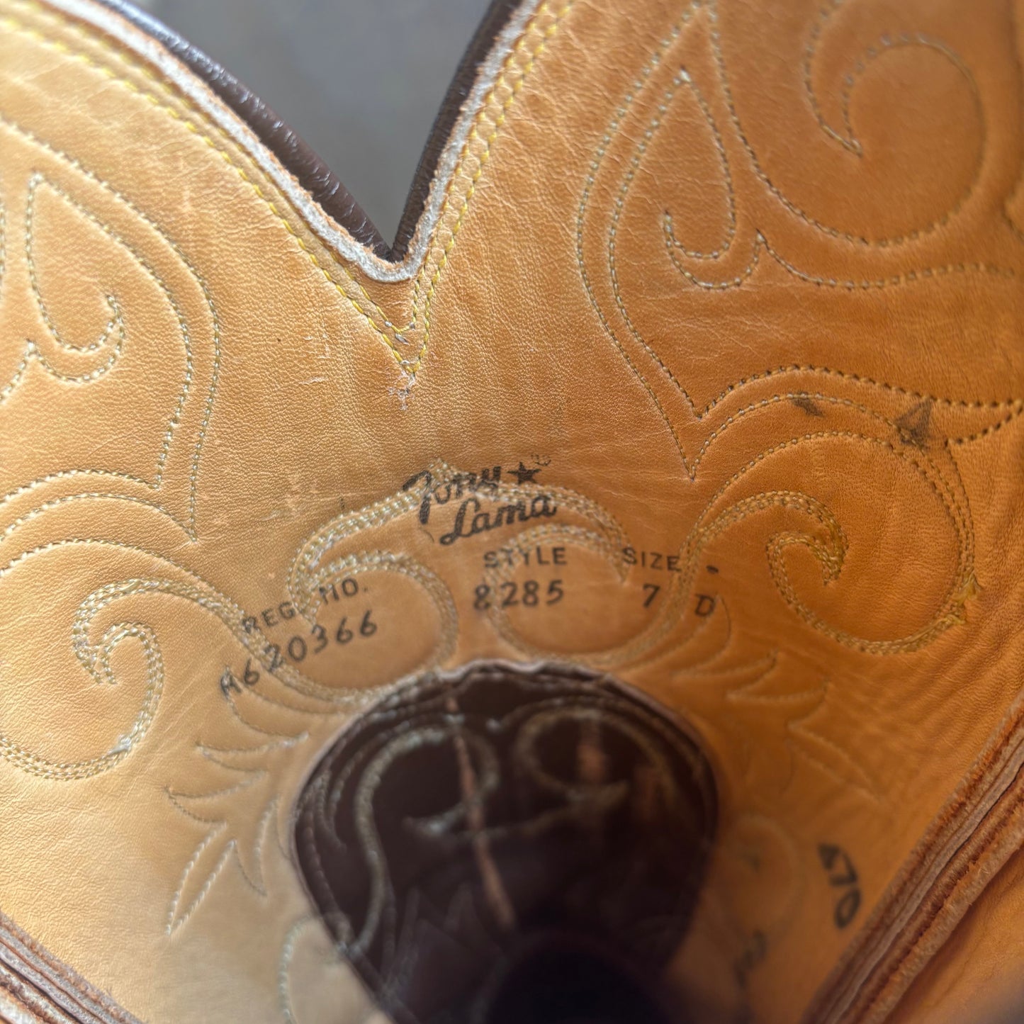 Tony Lama Tan Reptile Boots