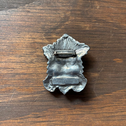 Vintage Green Man Metal Pin