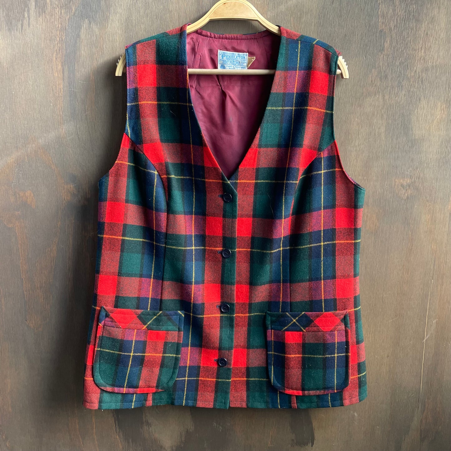 Vintage 1960s Pendleton wool vest