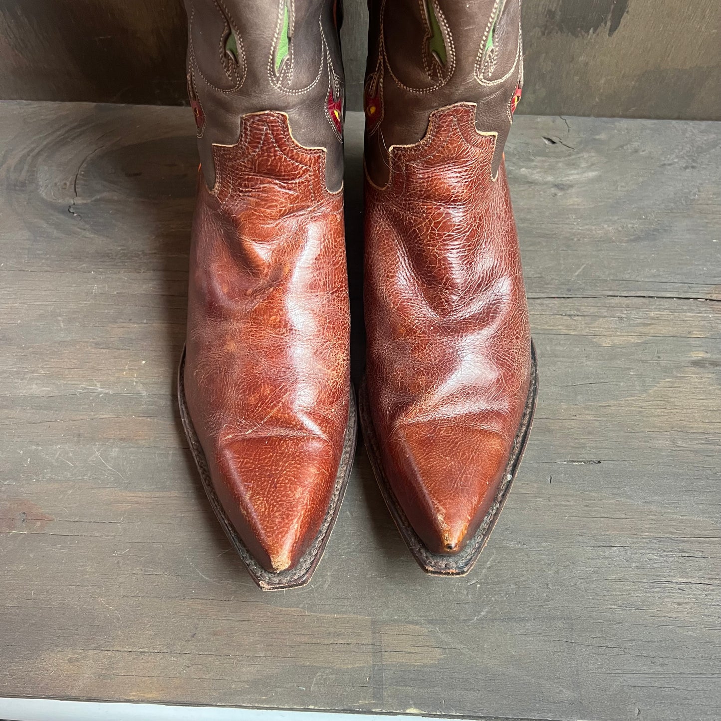 Italian Floral Frye Cowboy Boots