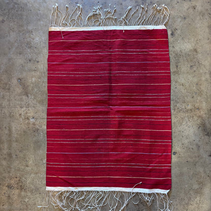 Red Woven Table Runner