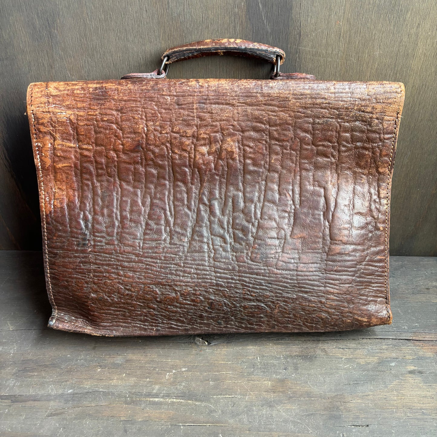 Vintage Brown Leather Briefcase
