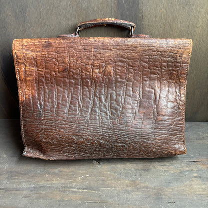 Vintage Brown Leather Briefcase