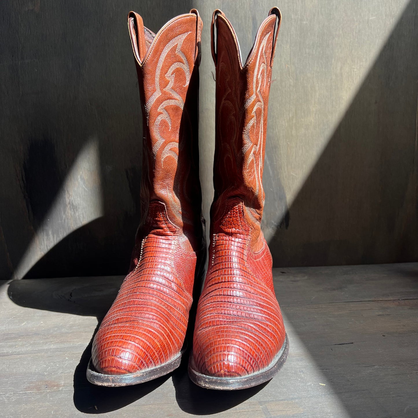 Tony Lama Two-Tone Lizard Boots