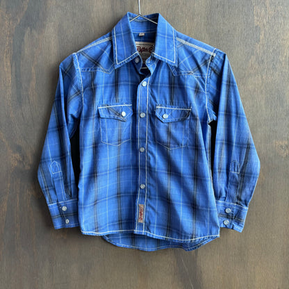 Rafter C Kids Blue Button Up