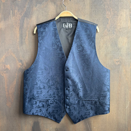 Blue Paisley Vest