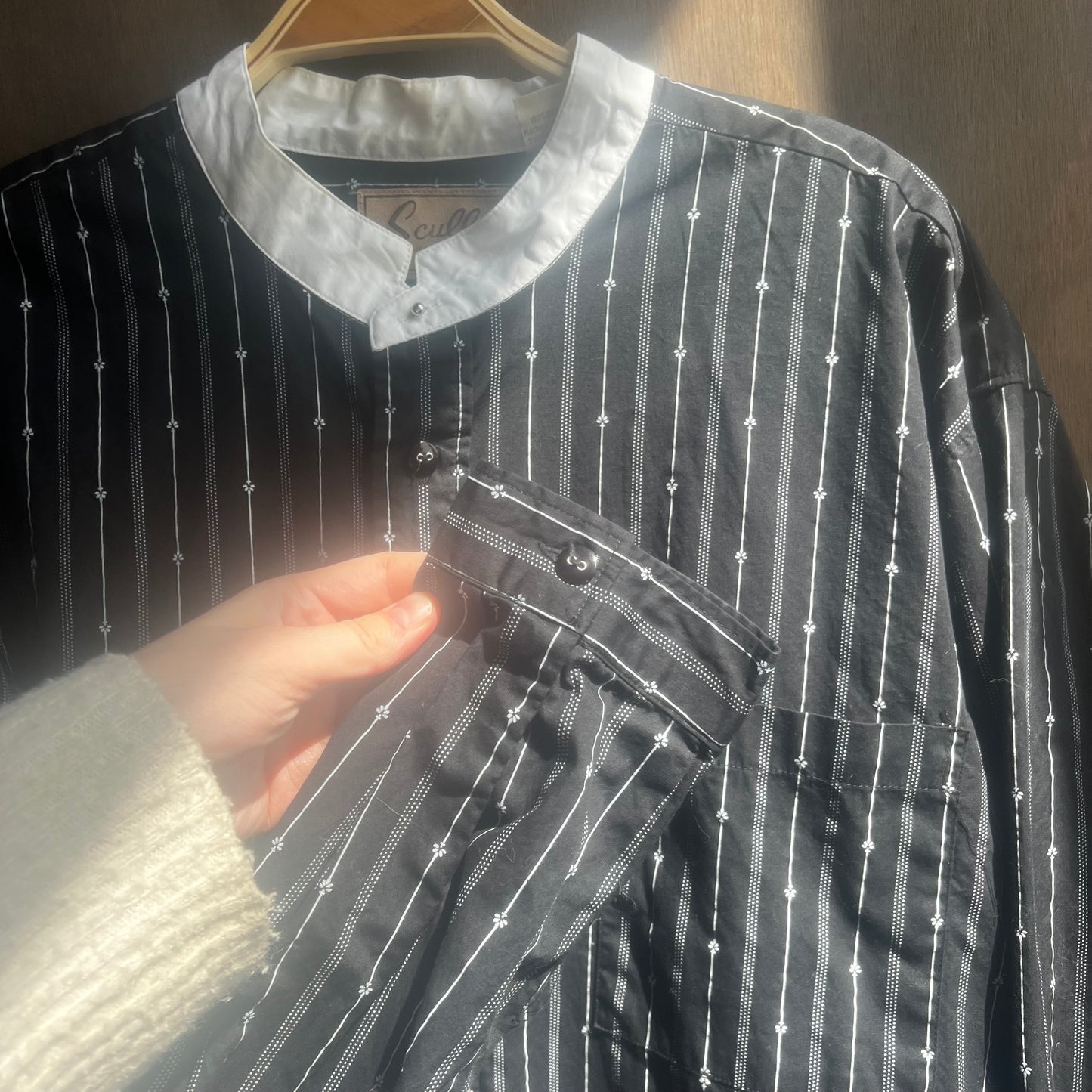 Black and White Scully Shirt