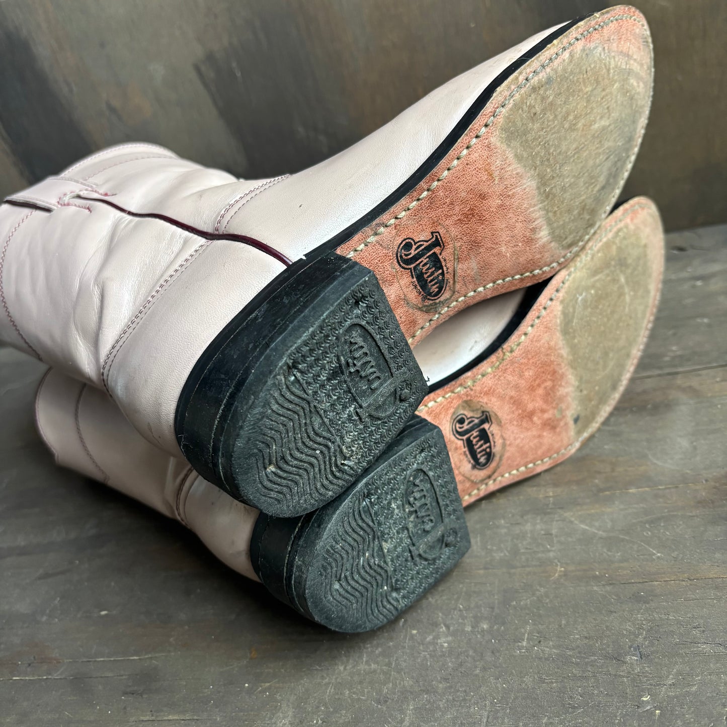 Justin Light Pink Roper Boot