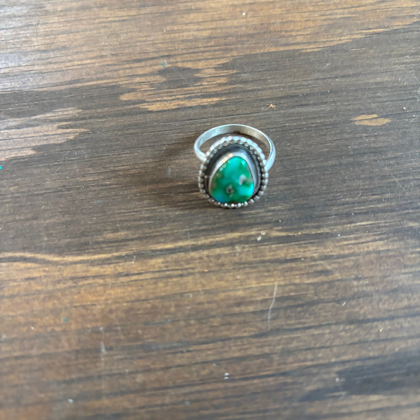 Sterling Green Turquoise Ring