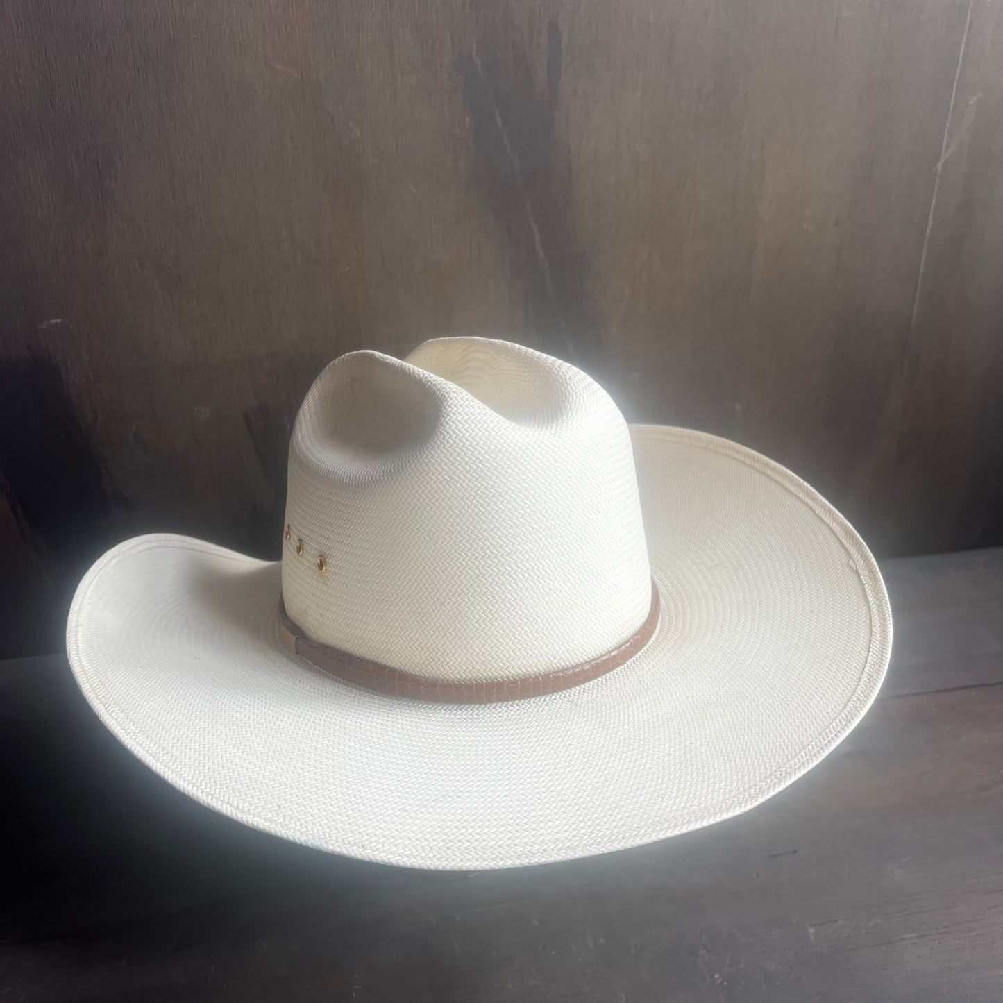 Resistol Straw Hat with Brown Hat Band