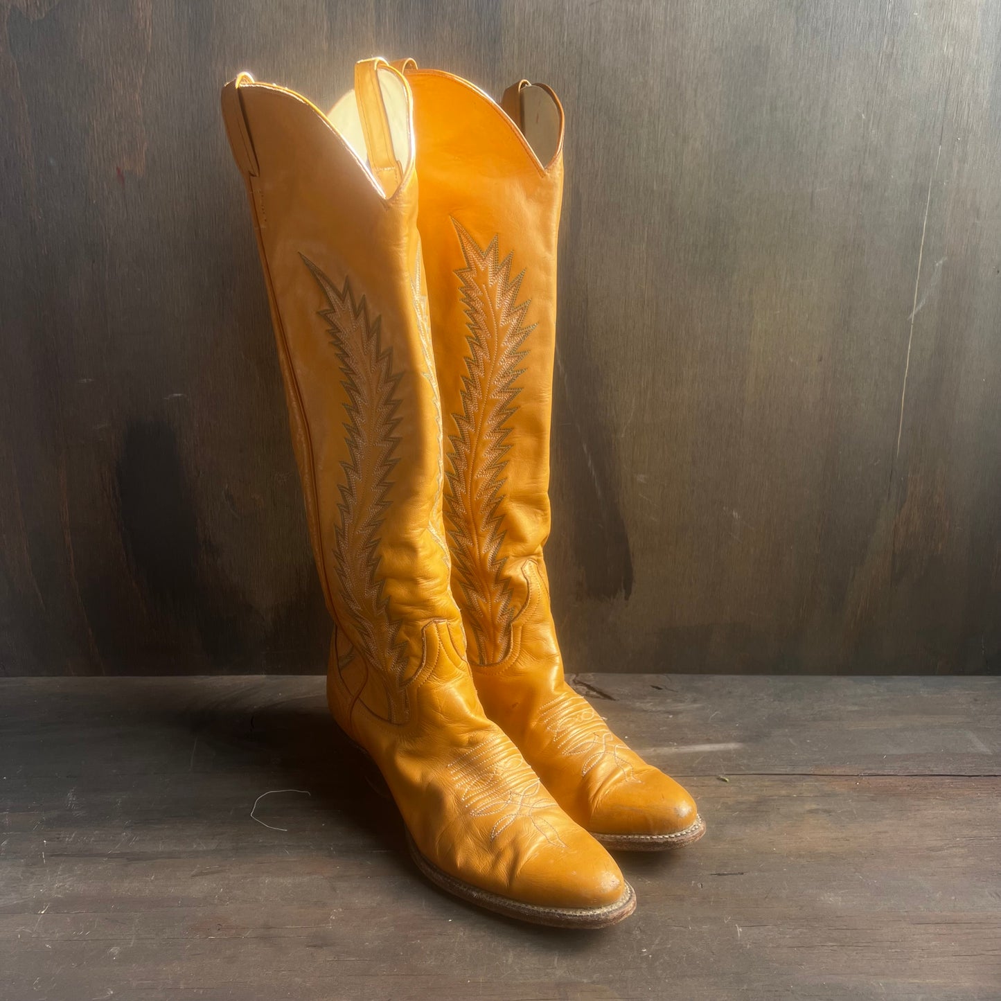 Larry Mahan Tall Tan Boots