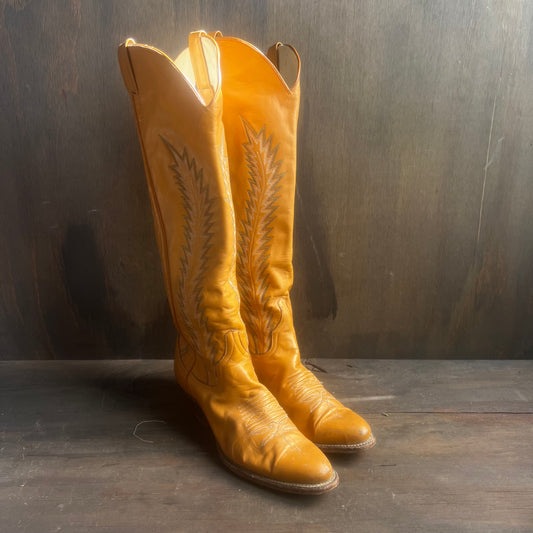 Larry Mahan Tall Tan Boots