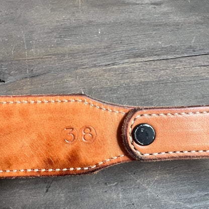 Western Tooled Leather Belt