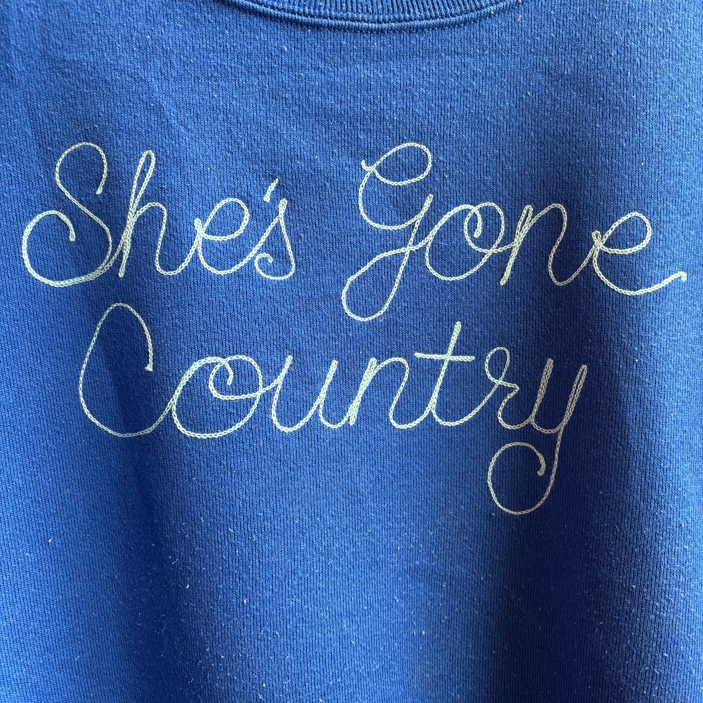 Custom Blue "She's Gone Country" Sweatshirt