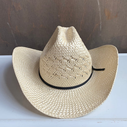 Wrangler Straw Hat with Black Tie