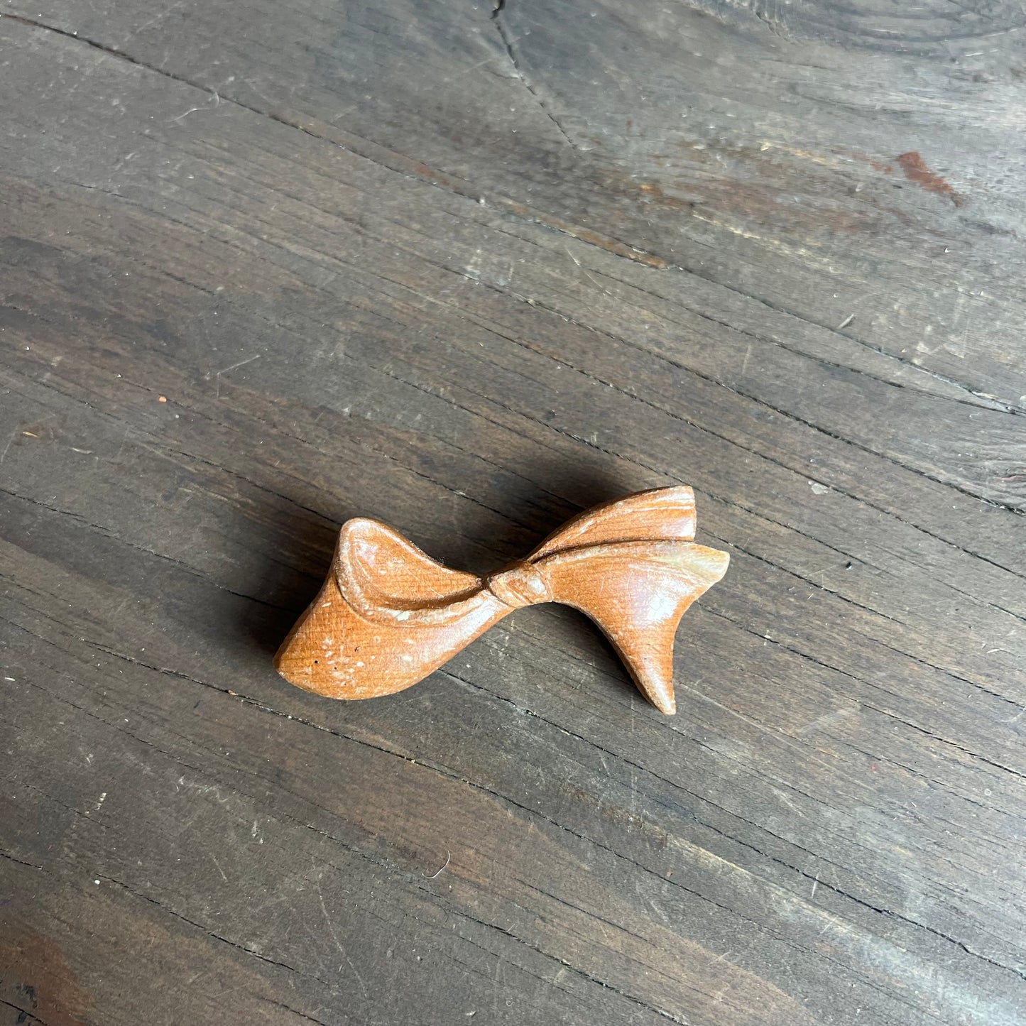 Wooden Bow Pin