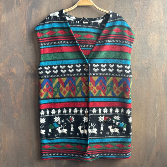 Southwestern Fleece Tunic Vest