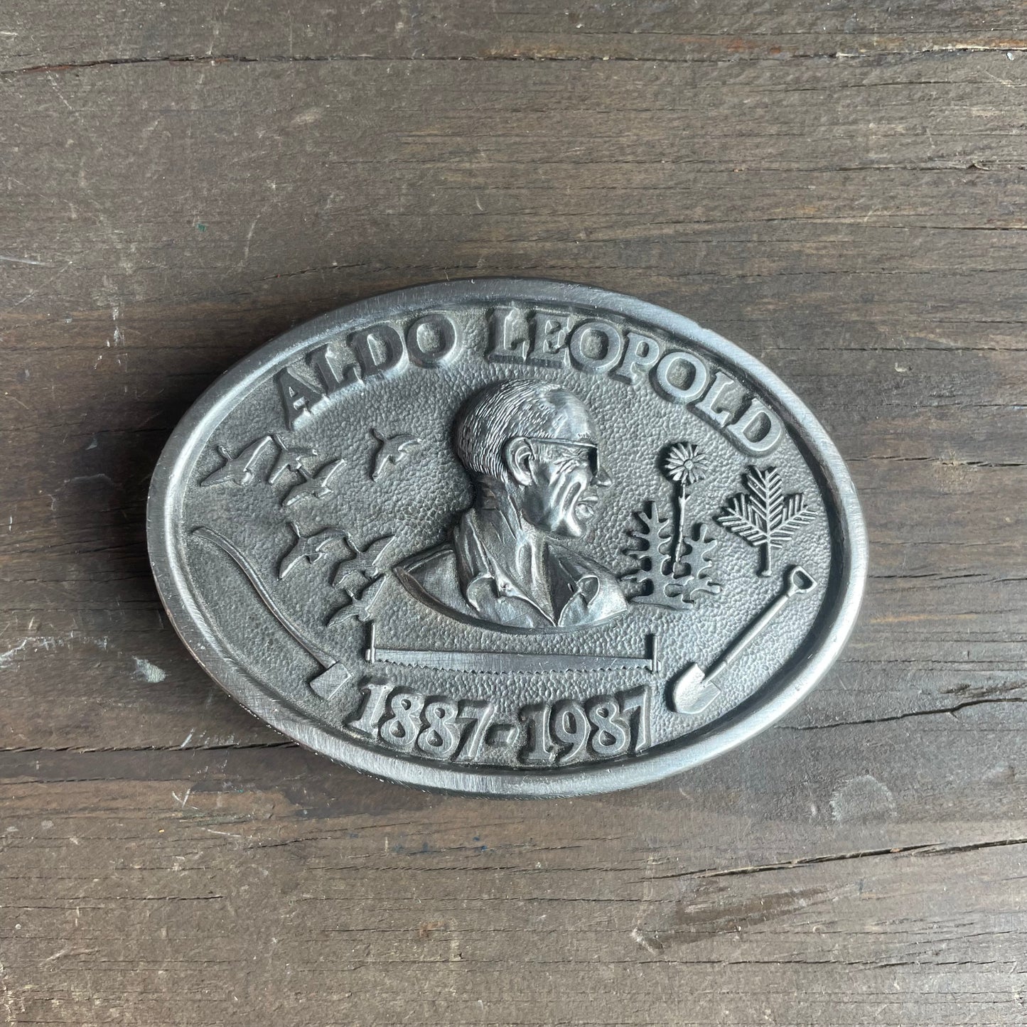 Aldo Leopold commemorative belt buckle