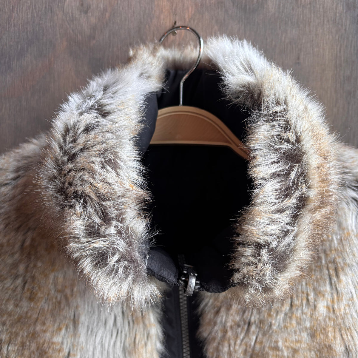 Reversible Black Faux Fur
