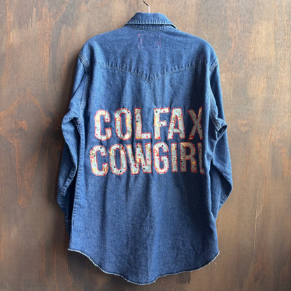 Custom "Colfax Cowgirl" Denim Pearl Snap