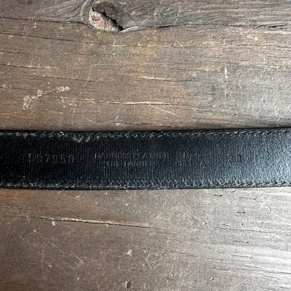Black Tooled Leather Belt