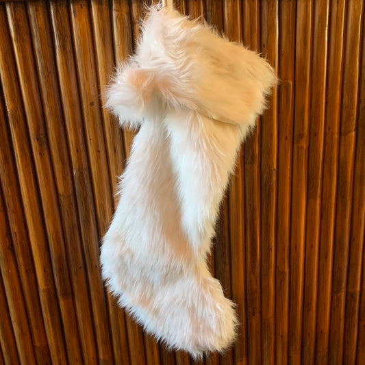 White fur stocking