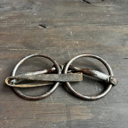 Vintage Decorative Bridle Bit with Leather Strap
