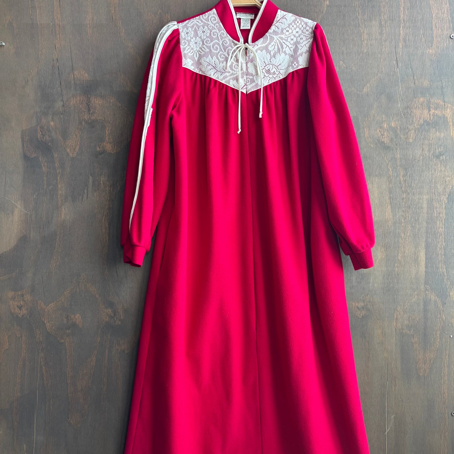 Red House Dress with Lace