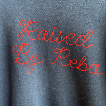 Custom Navy "Raised By Reba" Sweatshirt