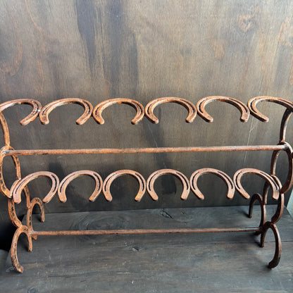 Antique Horseshoe Boot Rack