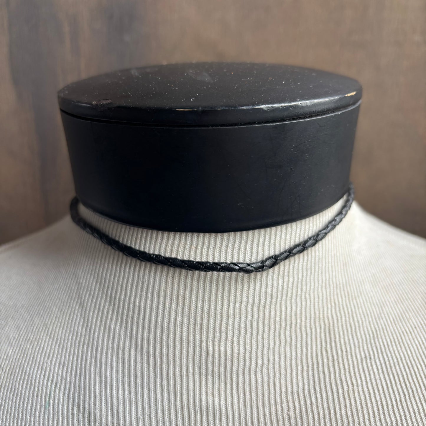 Bull Skull Bolo on Black Tie