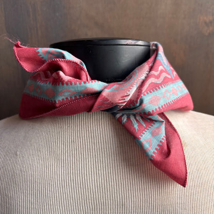 Pink and Teal Southwestern Bandana