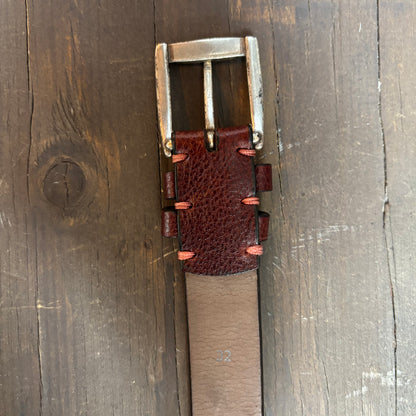 Burgundy Leather Belt