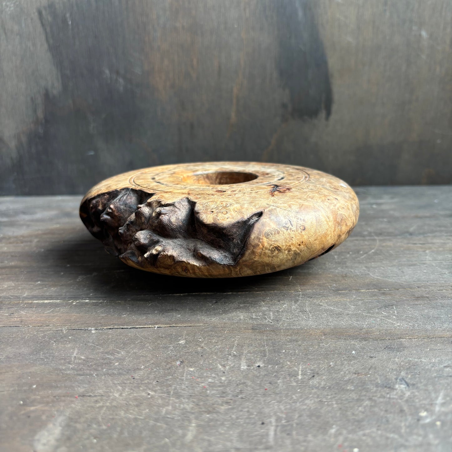 Burl Wood Votive Holder