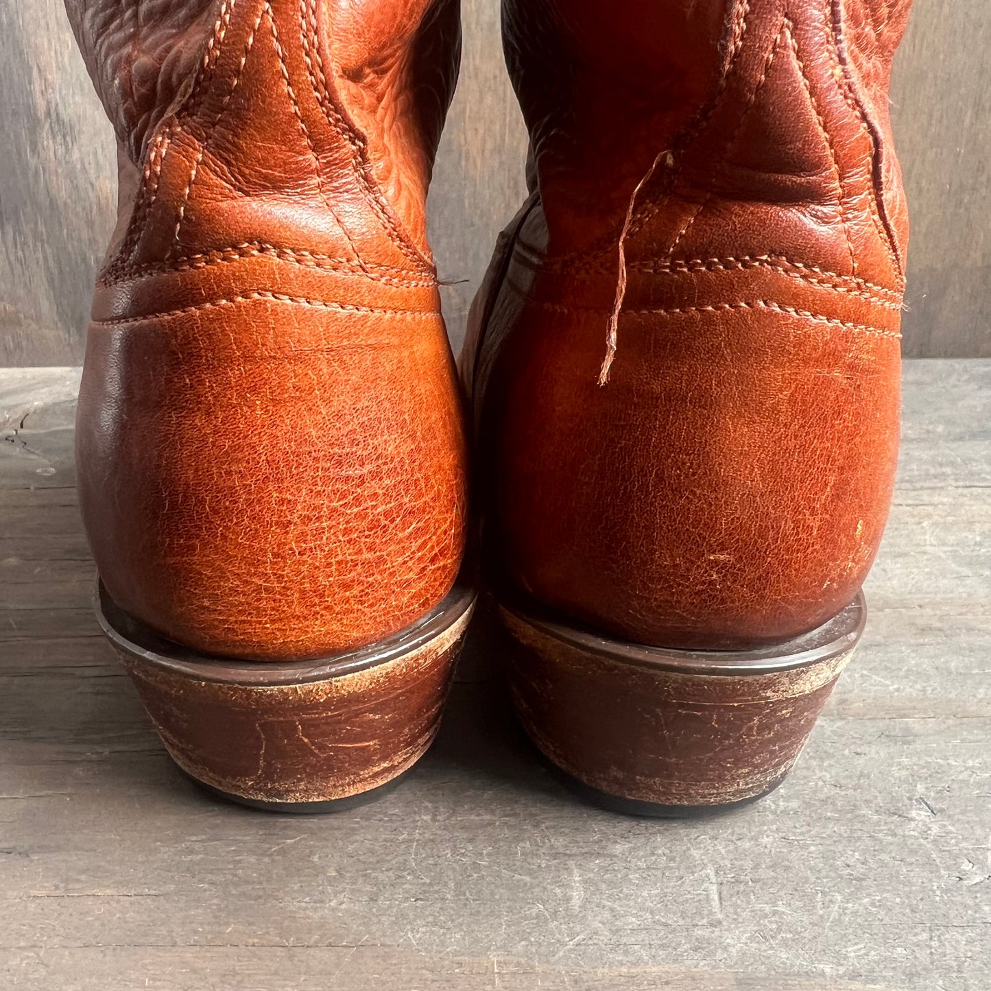Lucchese Rust Colored Snip Toe Boots