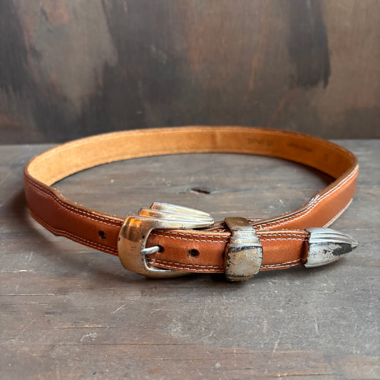 Vintage Tan Leather Belt