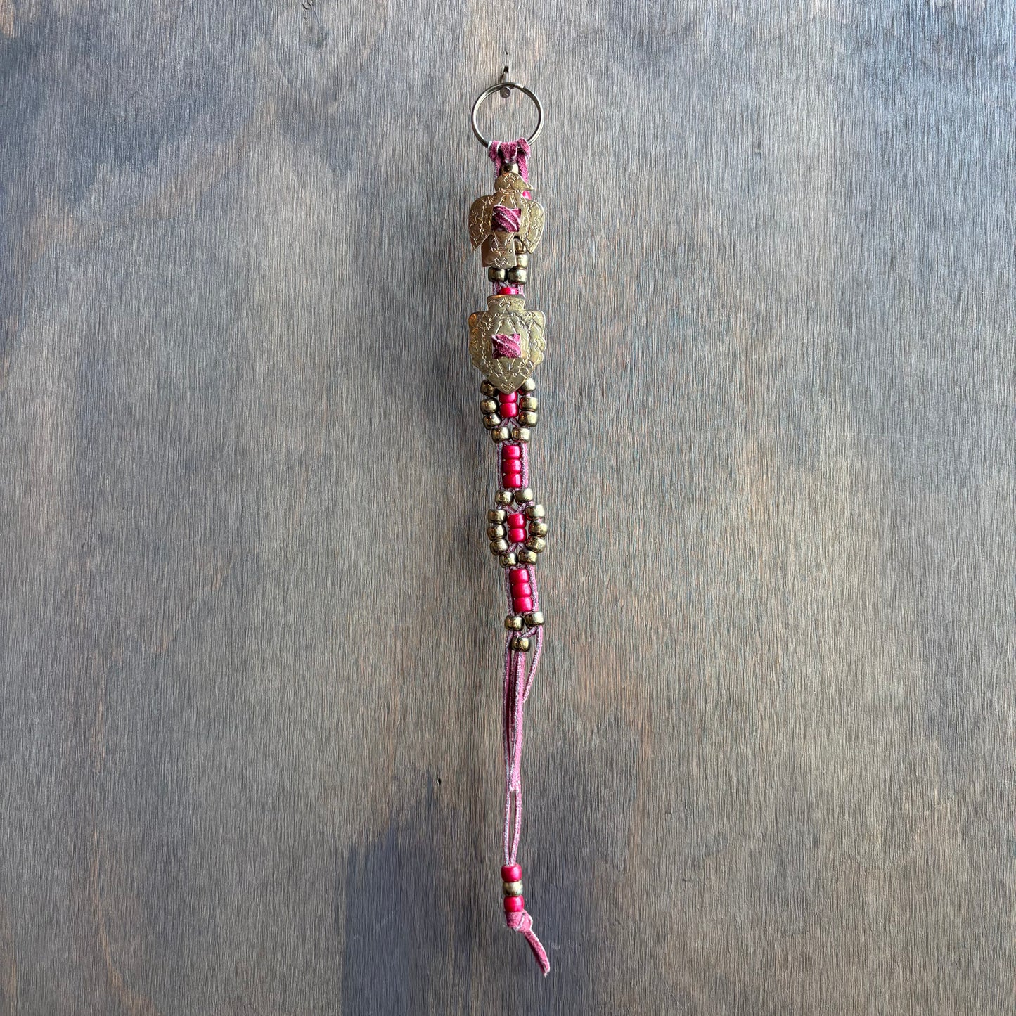 Thunderbird and Arrowhead Concho Keychain