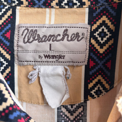 Vintage Wrangler Striped Pearl Snap