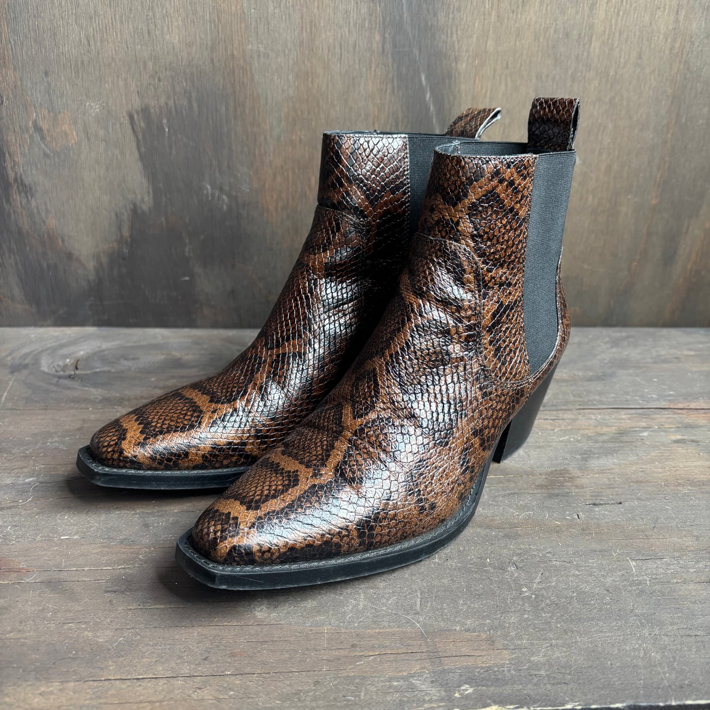 Everlane Faux Reptile Ankle Boot