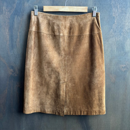 Tan Leather Skirt