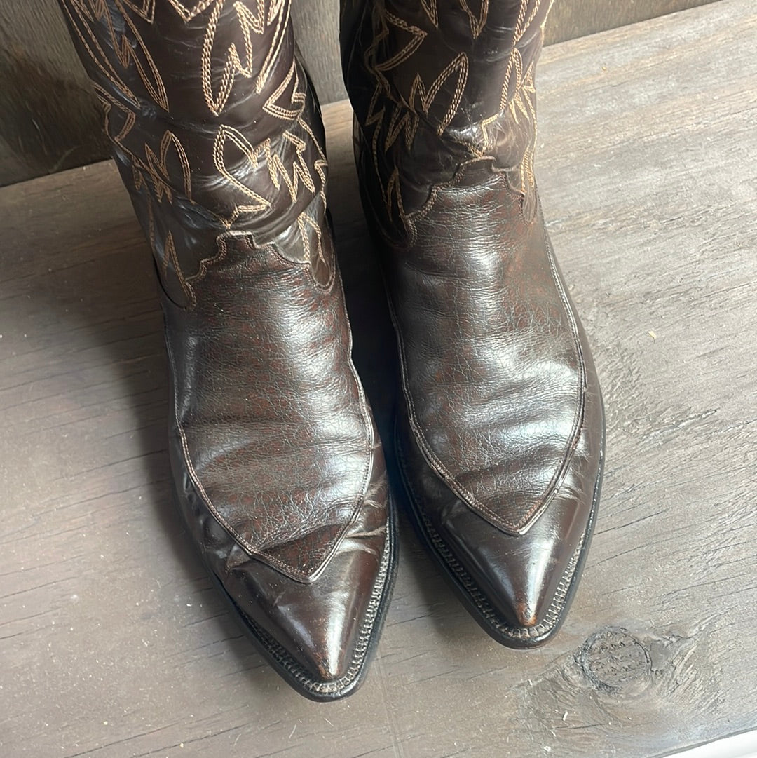 Justin Decorative Brown Western Boots