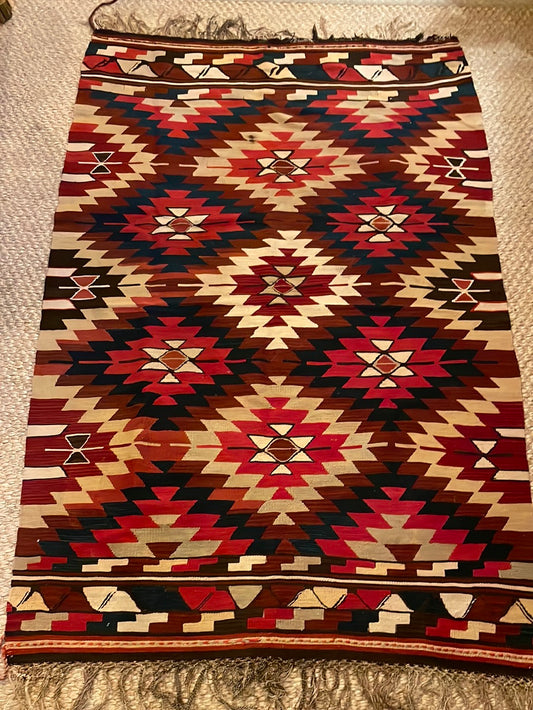 Vintage Turkish Woven Rug