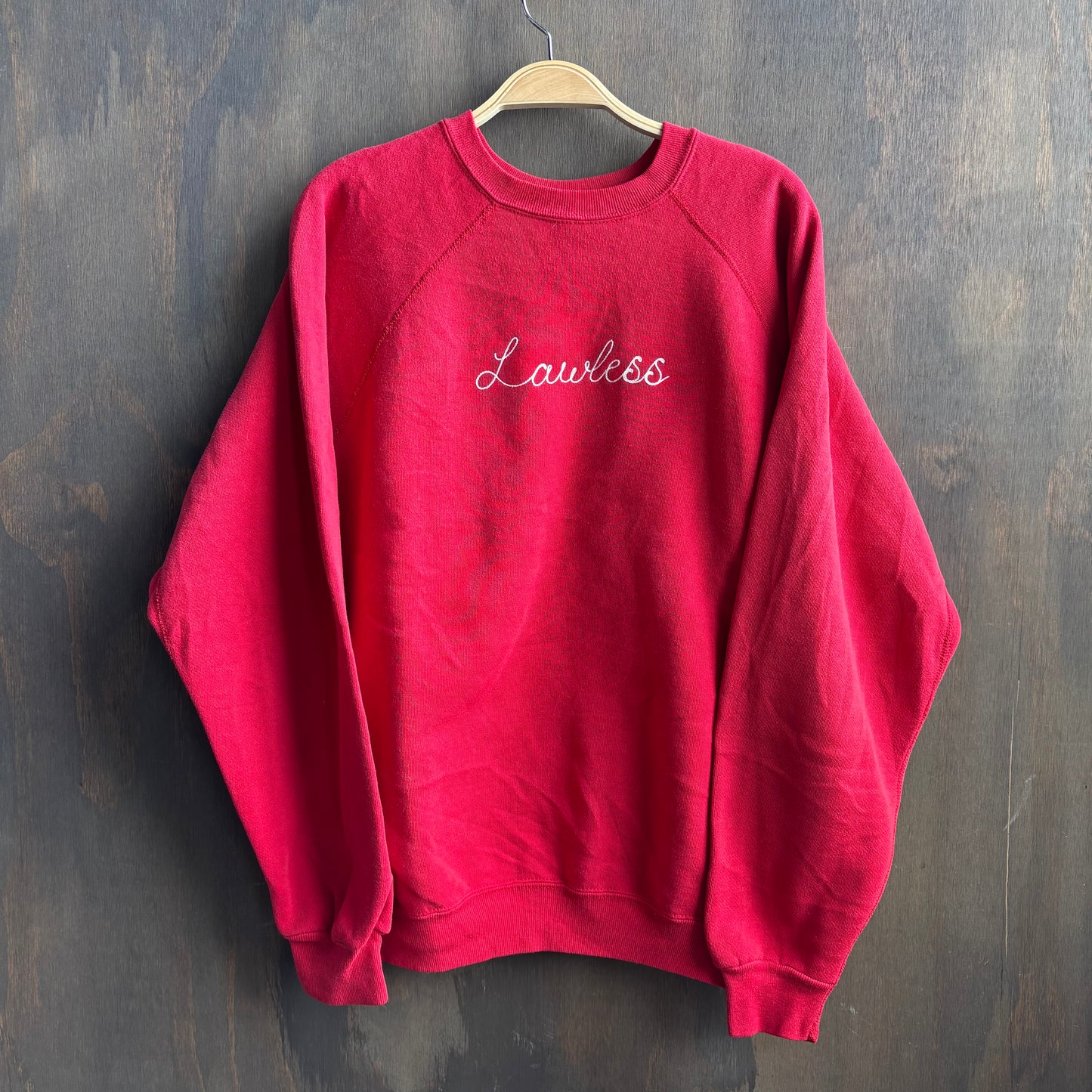 Custom Red "Lawless" Sweatshirt