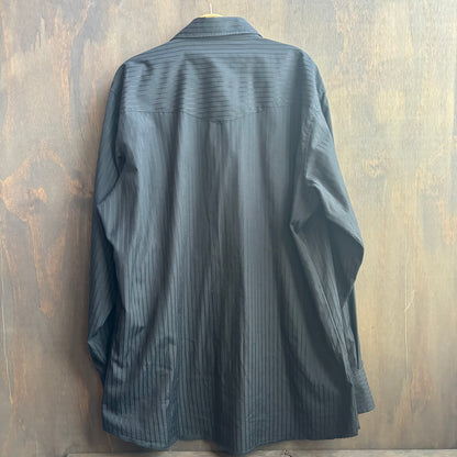 Wrangler Pinstripe Pearl Snap