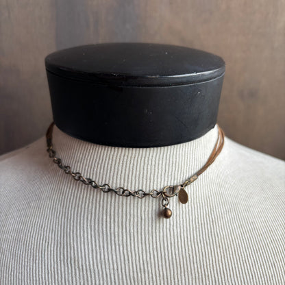 Leather and Brass Necklace