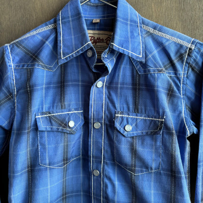 Rafter C Kids Blue Button Up