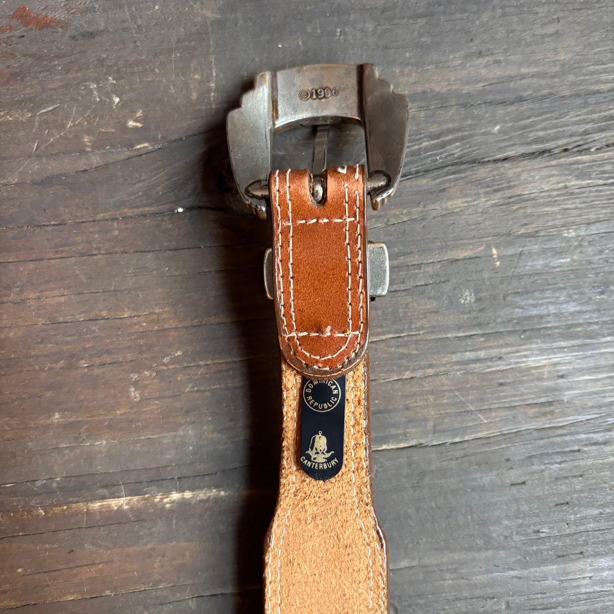 Vintage Tan Leather Belt
