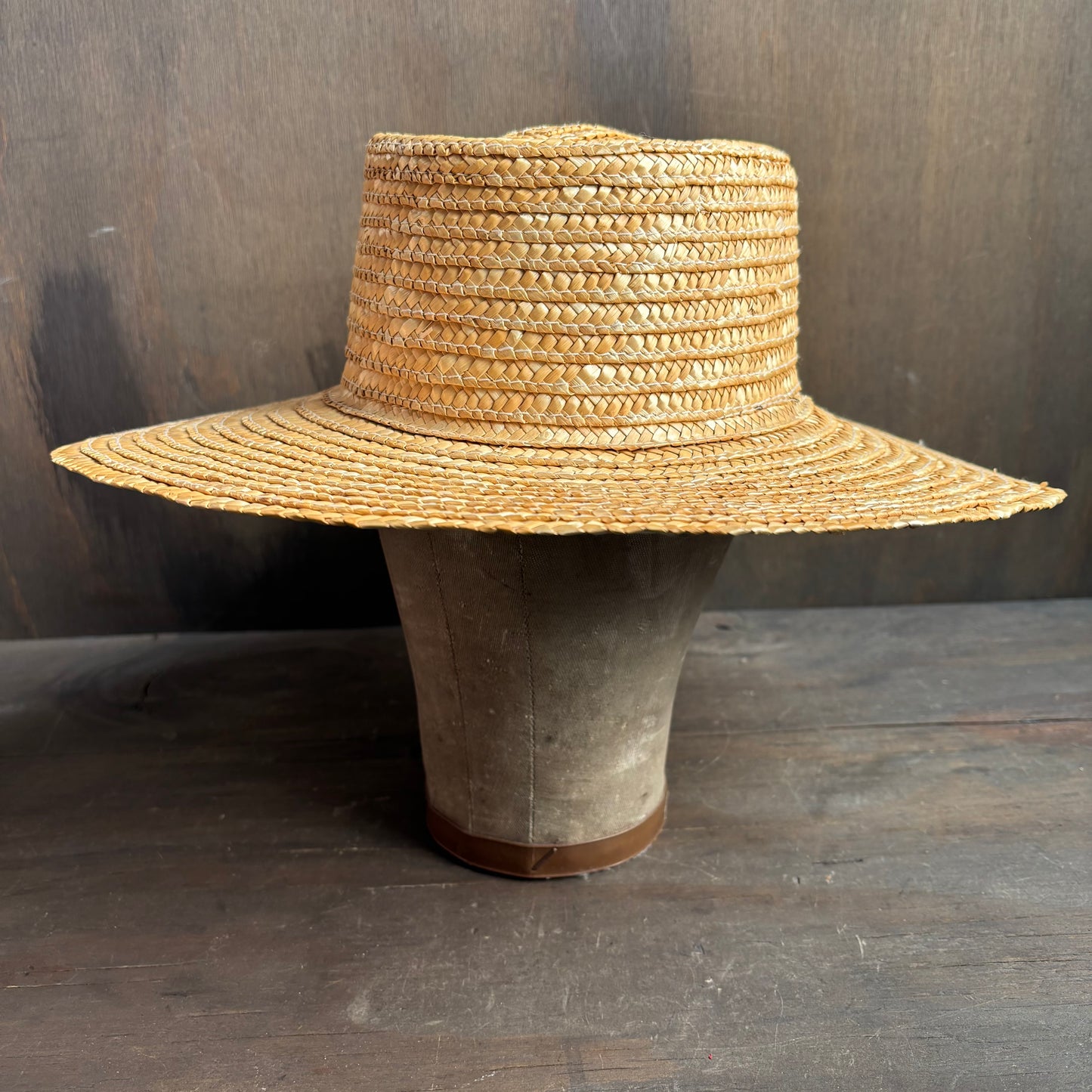 Flat Brimmed Straw Hat