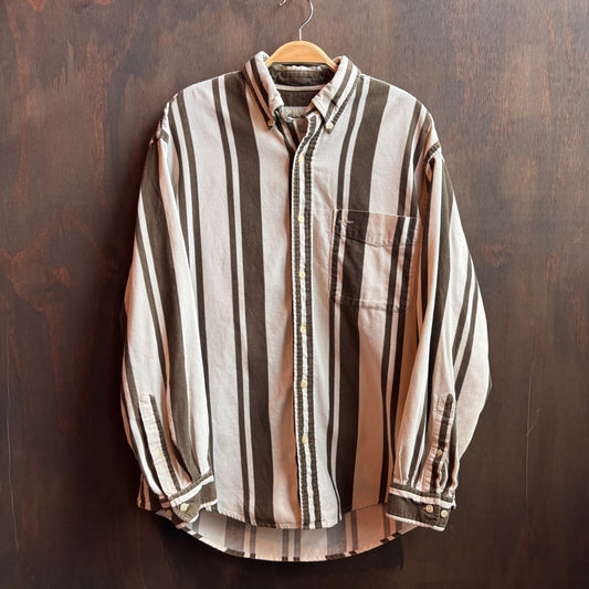 Vintage Eddie Bauer Striped Corduroy Button Up