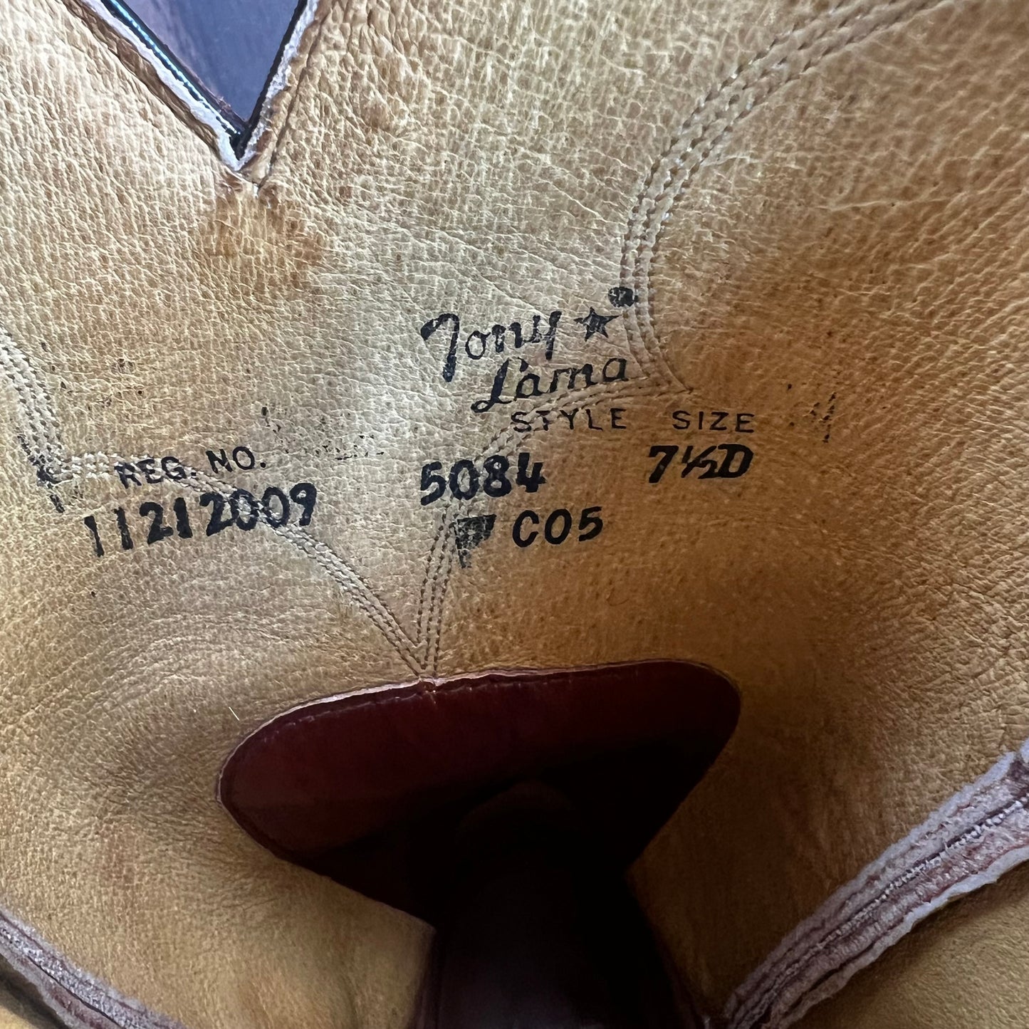 Tony Lama Rust Colored Cowboy Boots